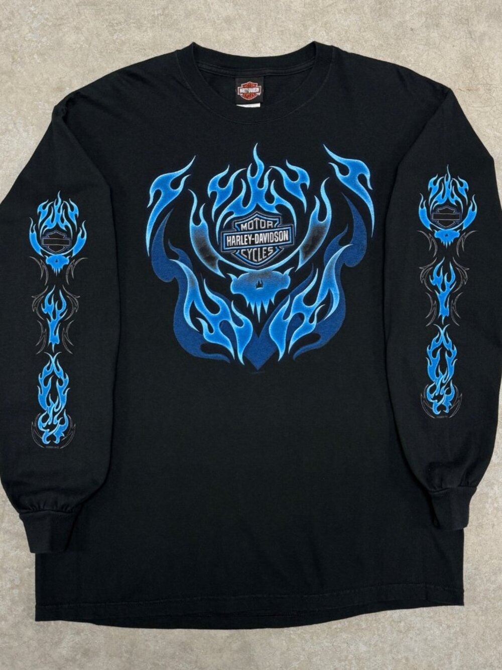 Vintage Harley Davidson Blue Flame Longsleeve